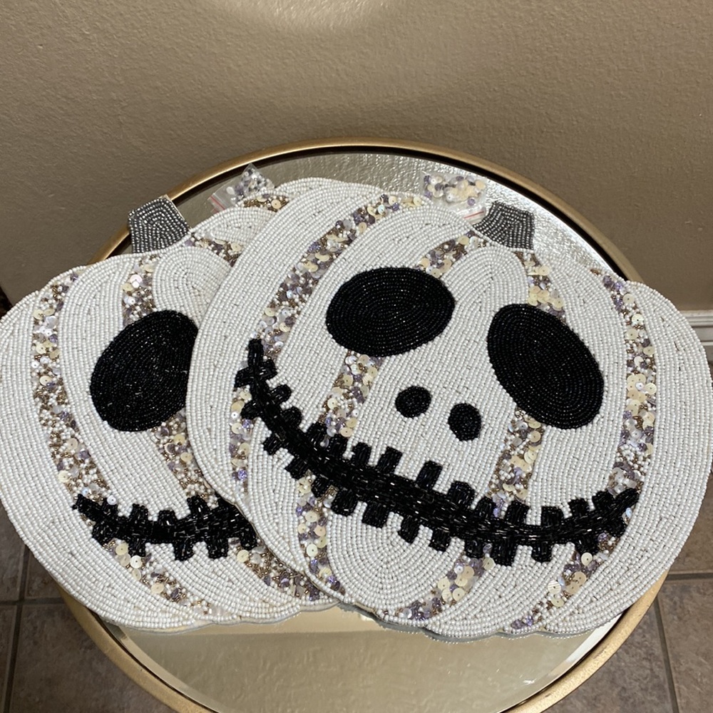 Nicole Miller Jack Skellington Pumpkin Placemats set of 2